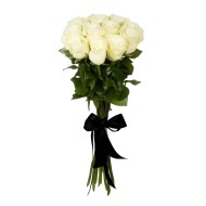 Белые розы 80 см на похороны Белые розы 80 см на похороны